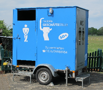 Toilettenwagen komplett aufgebaut