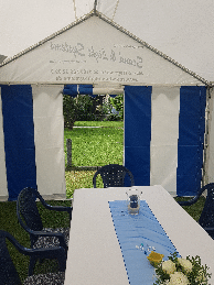 Zelt 4x10 PVC  Eingang